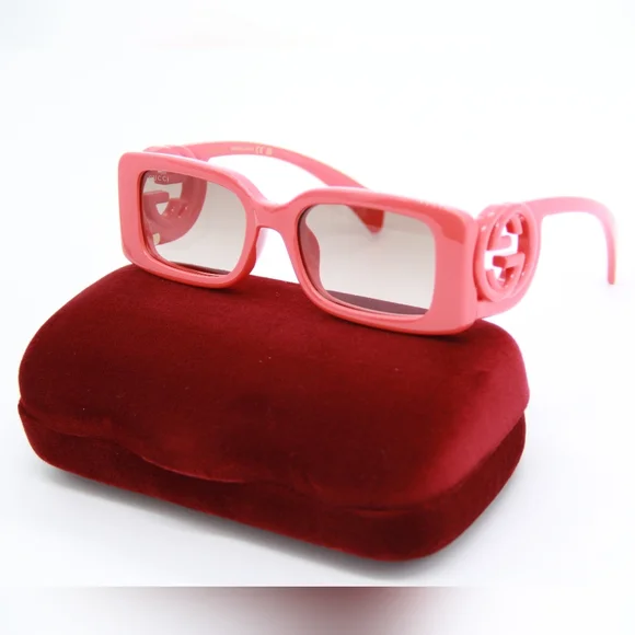 NWT GUCCI SUNGLASSES RED WOMEN EYEWEAR GUCCI NEW GUCCI SUNGLASSES RED WOMEN SQUARE EYEWEAR main image 3